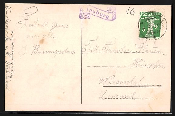 Cartoline postali: St. Iddaburg, Wallfahrtskapelle, Lourdes – Usato da Berlin venduto da bartko-reher 1