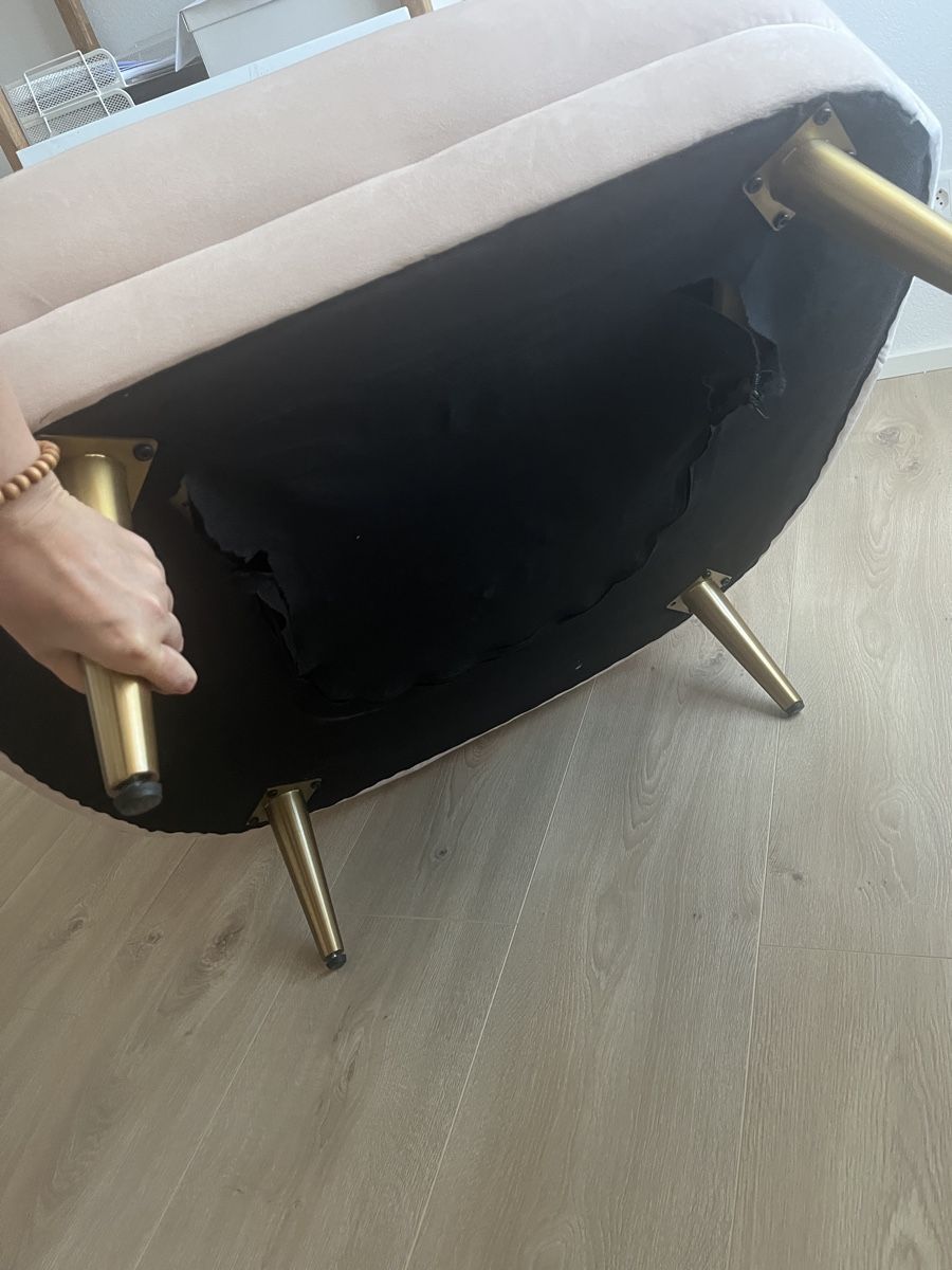 Poltrone: Sessel Samt rosa mit goldenen Füssen – Usato da Rorschach venduto da N_88 5