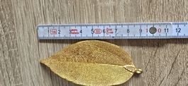 Goldener Anhänger Blatt Herbst Deko Neuwertig 10cm Top!