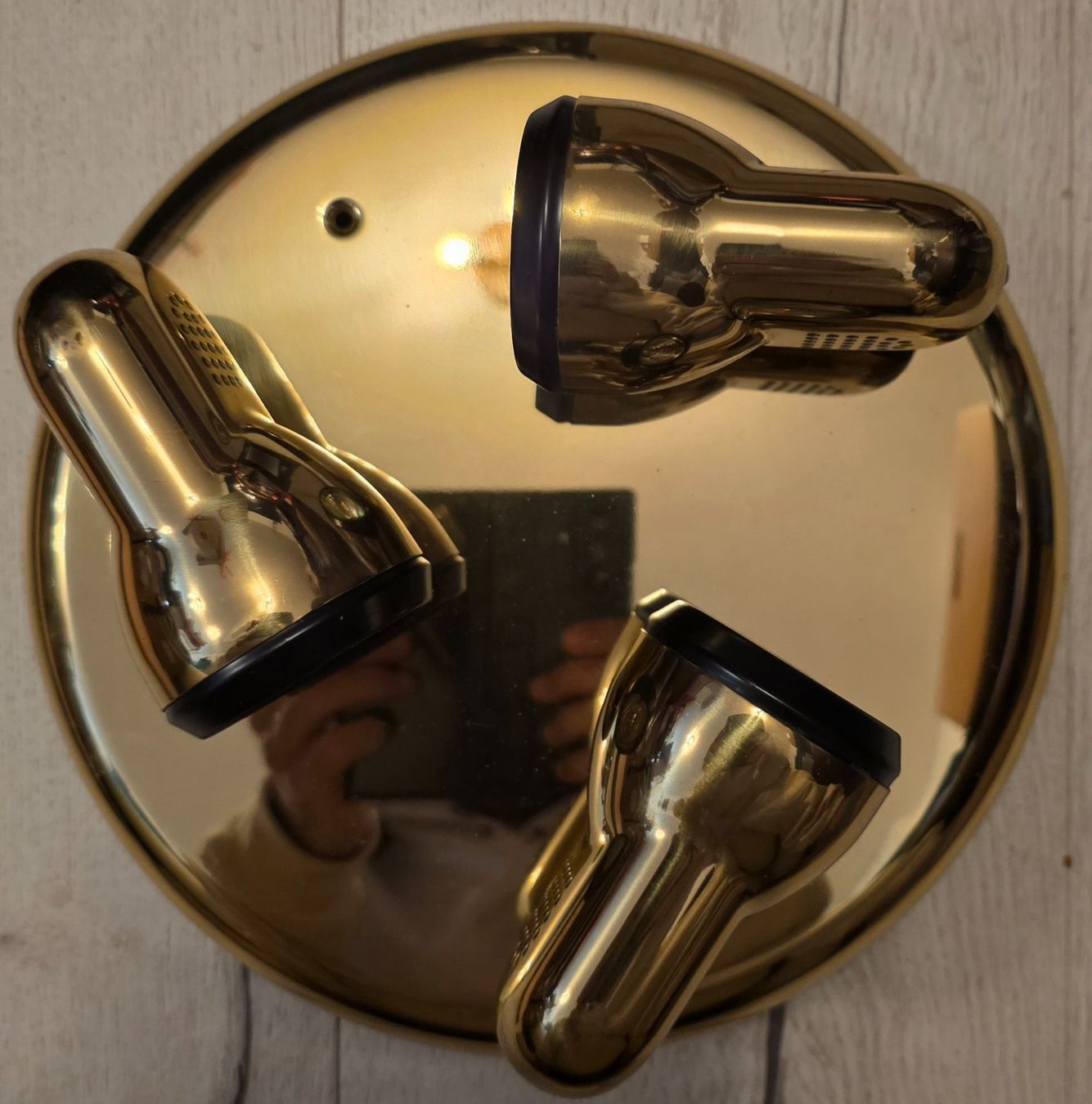 Lampadari & plafoniere: Superbe Plafonnier - lampe de plafond à 3 ampoules - Dorée – Nuovo (secondo la descrizione) da Jouxtens-Mézery venduto da ger_hpd5 1