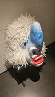 Fasnachtlarve Waggis blau weiss mit langen Haaren gebraucht