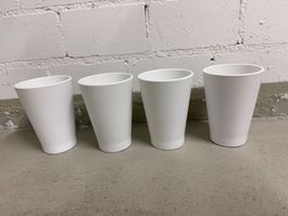 4x IKEA Weiss Blumentopf
