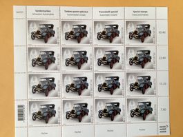 16x 1.90 Briefmarken Frankatur Schweizer Automobile 2015