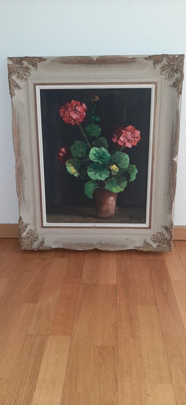 Gemälde: Geranien  Ernst Fuchs – Gebraucht aus Uster von  3
