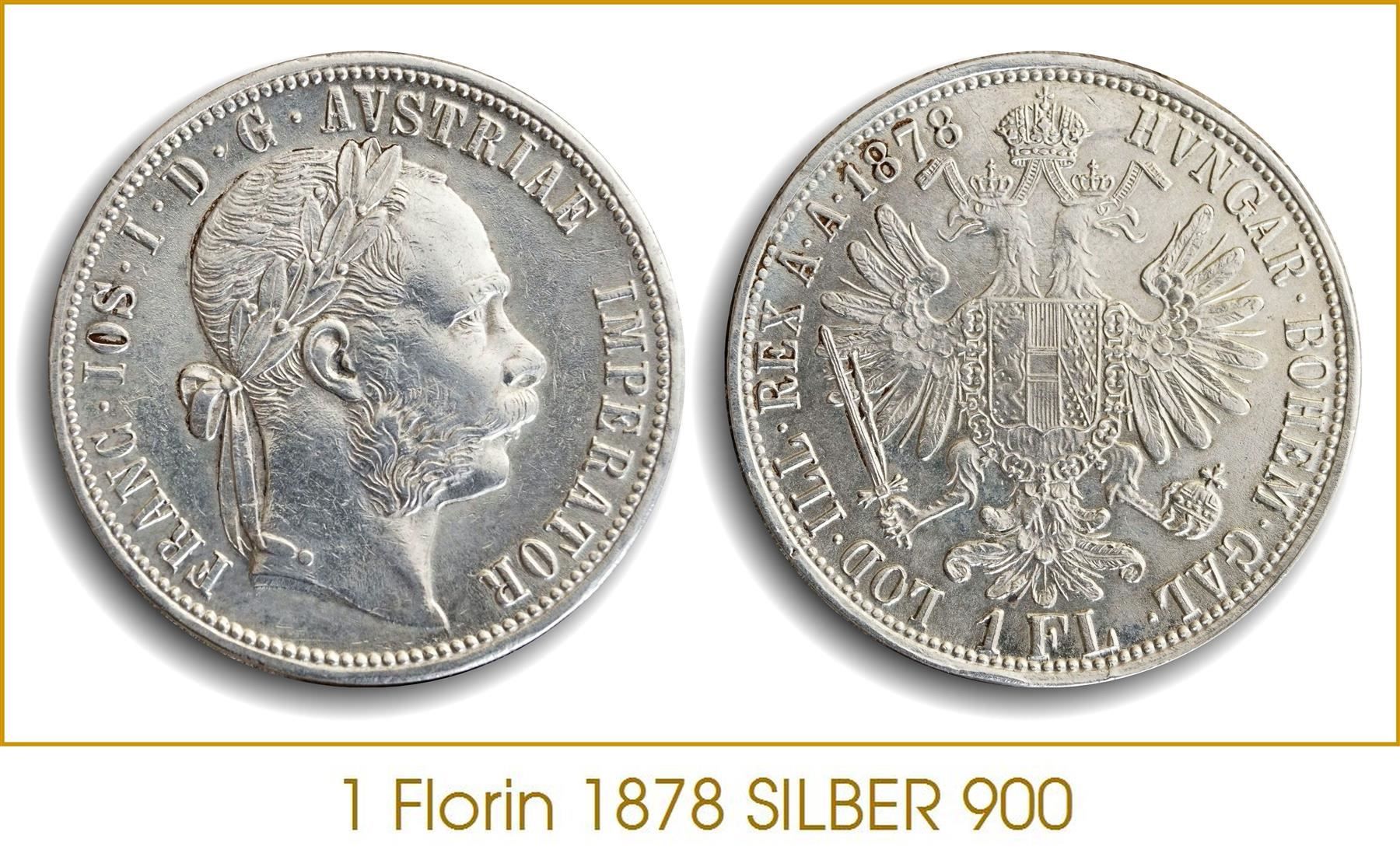 Alle Münzen: 1 Florin 1878 TOP Lot 3 – Gebraucht aus Flamatt von samowarow
