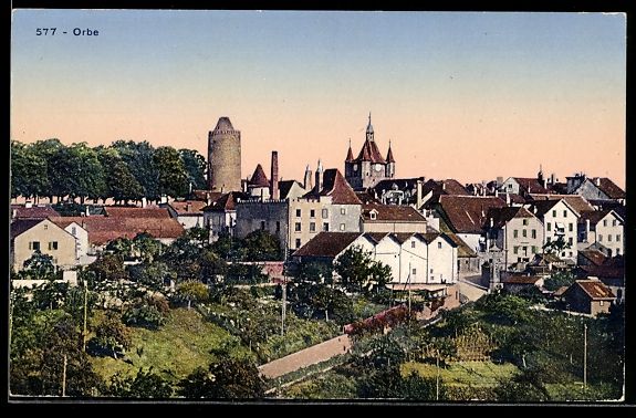 Ansichtskarten: AK Orbe, Blick zum Ort – Gebraucht aus Berlin von bartko-reher