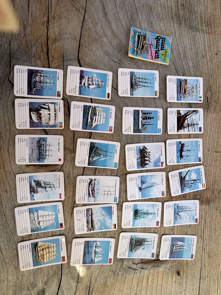 Pelikan Giochi: Pelikan Mini Quartett Segelschiffe  – Usato da Würenlos venduto da Ashley24 2