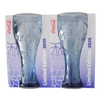 Coca-Cola Gläser Set Limited Edition 2026 blau Glas Neu 