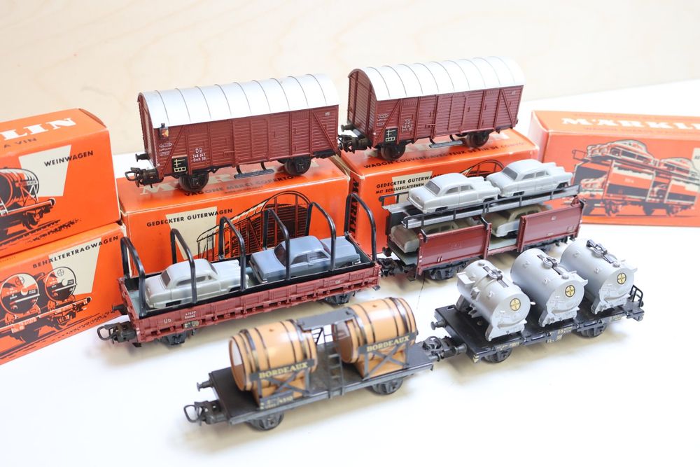 Märklin 6 x Autotransportwagen & Wagen 1950er Jahre - H0 (Gebraucht) in ...