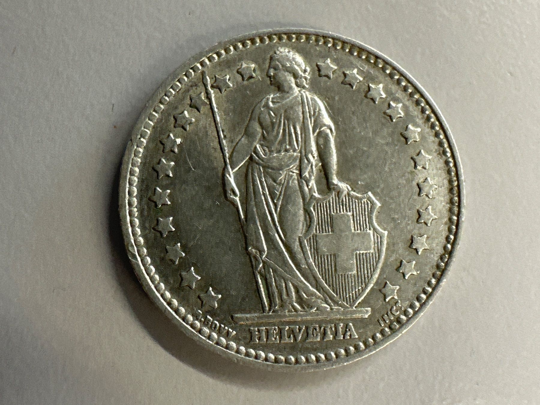 Alle Münzen: 1 Fr. Silber Schweiz 1955 ss+ – Gebraucht aus Herisau von herau 1
