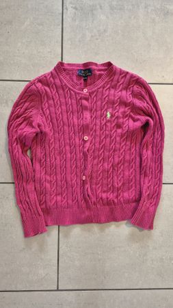 122/128 Strickjäckchen Polo Ralph Lauren Mädchen, pink