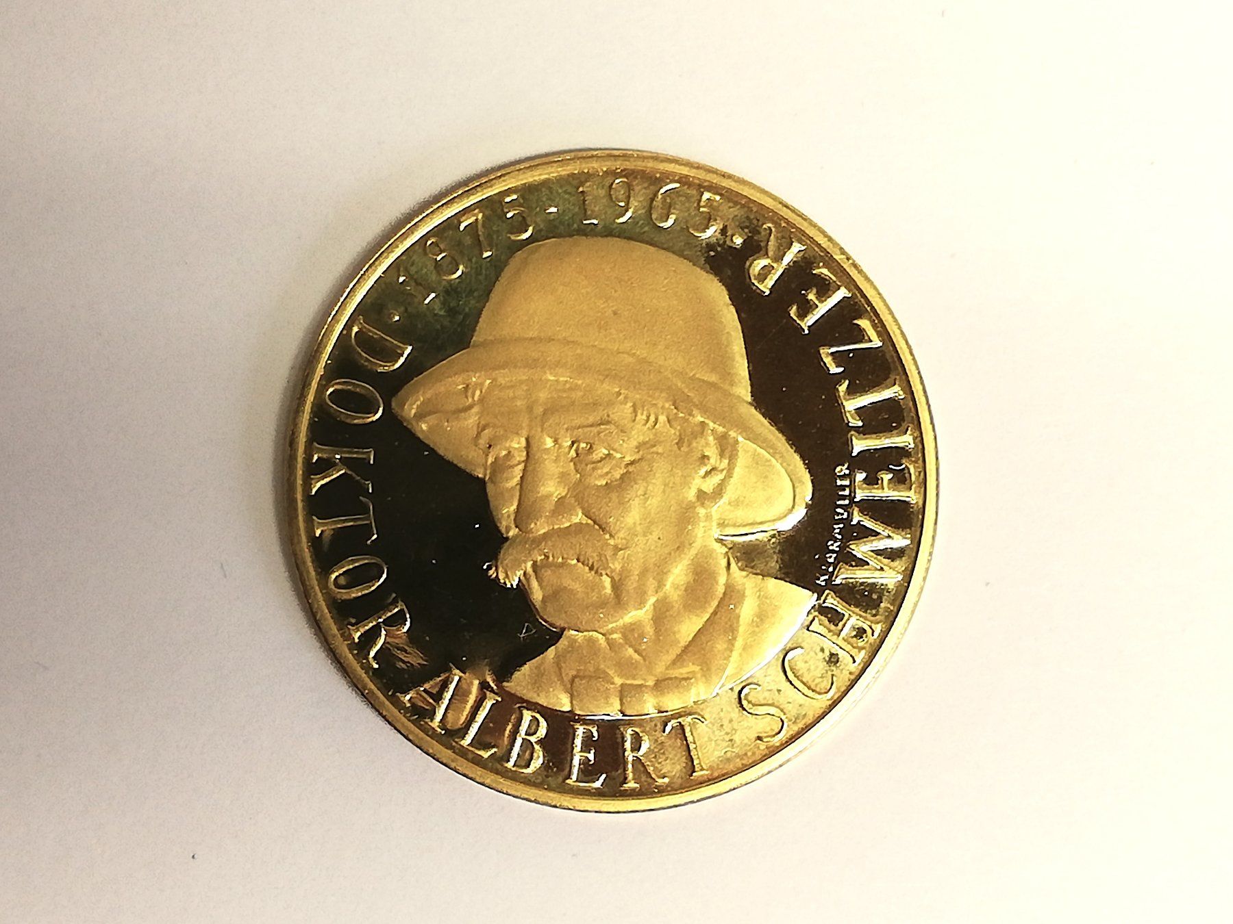Medaglie: Pièce en or / Goldstück Dr. Albert Schweitzer – Nuovo (secondo la descrizione) da Tavannes venduto da valda