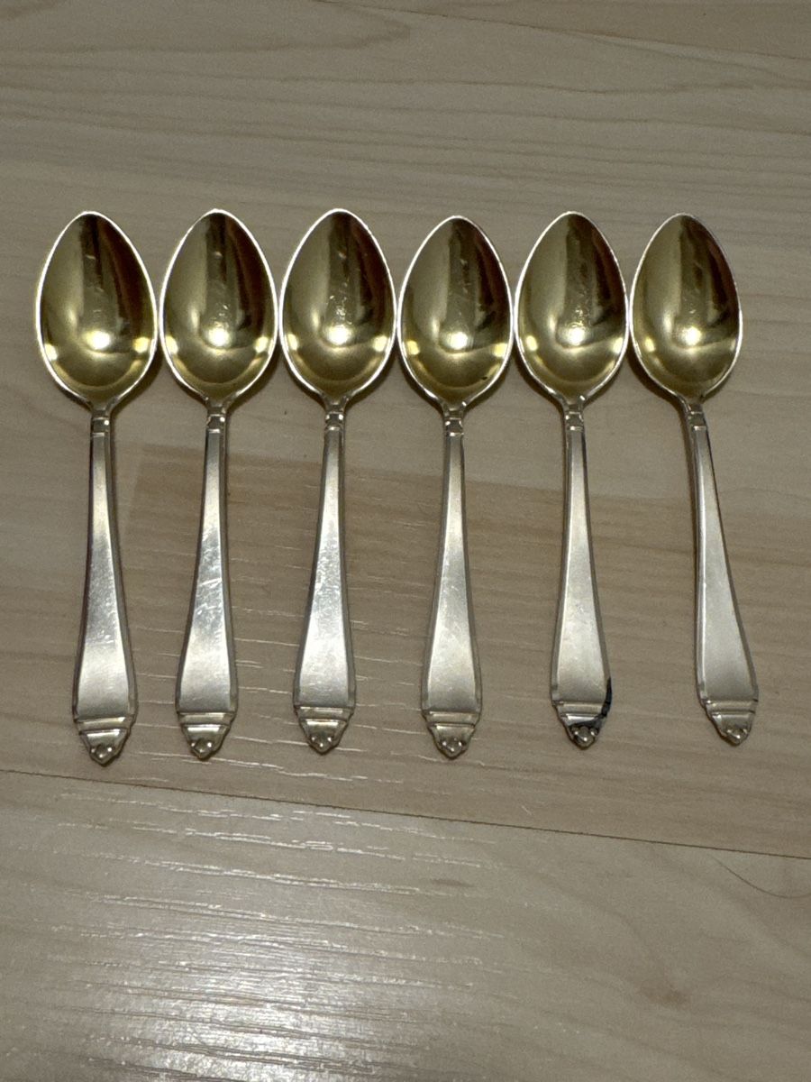 Cucchiai: 6er Set Vintage Kaffeelöffel, versilbert, BSF 90 – Usato da Grenchen venduto da Lucy68