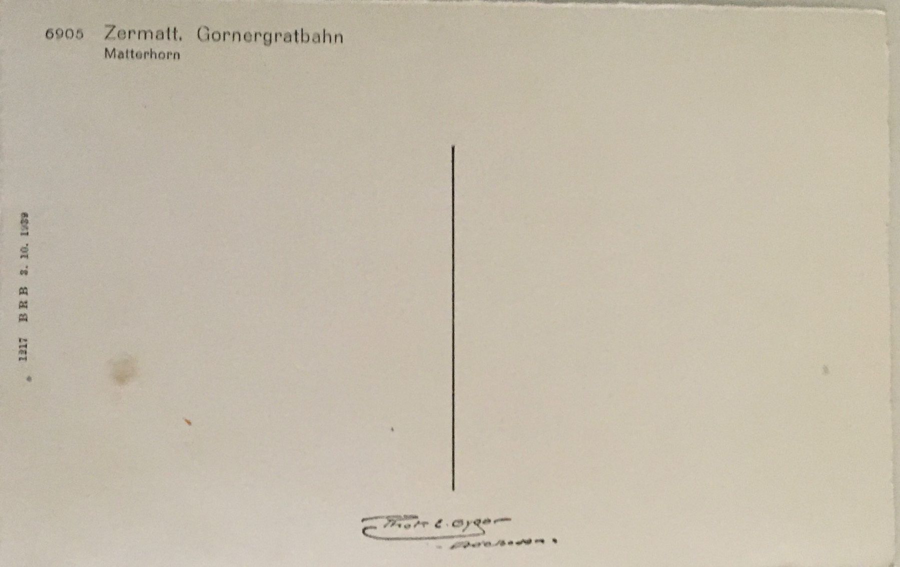 Cartoline postali: E. Gyger, Zermatt, Gornergratbahn, Matterhorn – Usato da Frauenfeld venduto da Merk52 1
