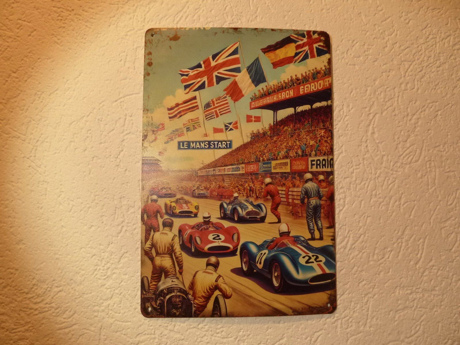 Schilder: Retro cooles Blechschild Le Mans Start – Gebraucht aus Hochfelden von swissice