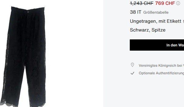 Gucci Pantaloni: Gucci Hose / pantalon 40 / L – Nuovo (secondo la descrizione) da Collonges venduto da Auganien 9
