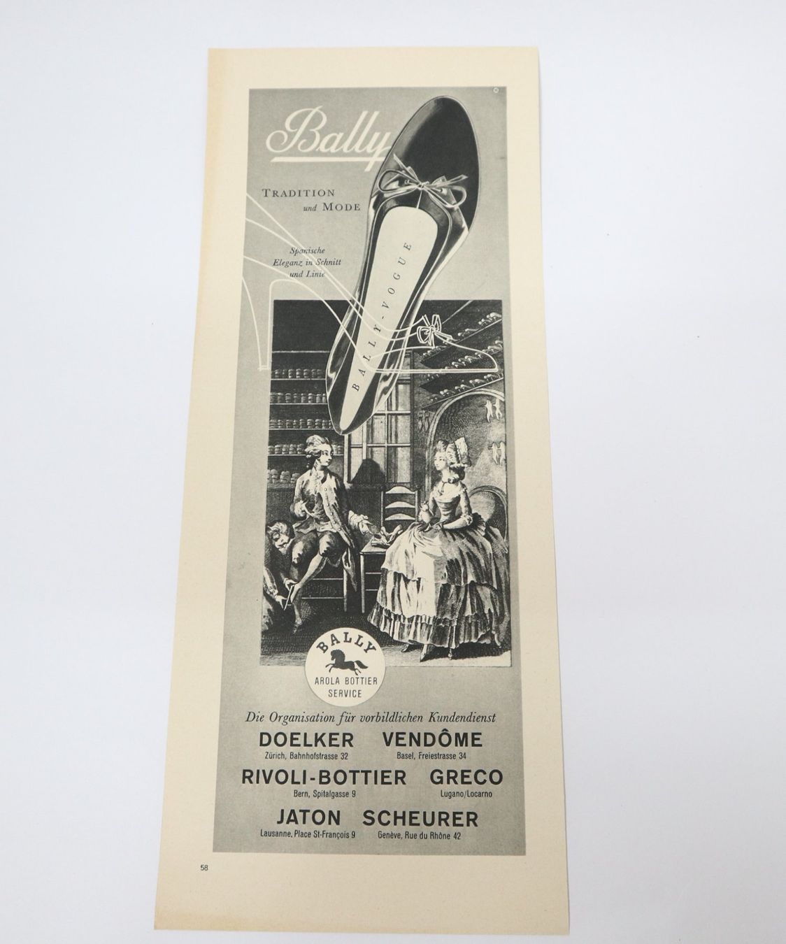 Foto & Immagini: 1950 Orig. Werbung Bally Schuhe – Usato da Eschenbach SG venduto da Astalavista