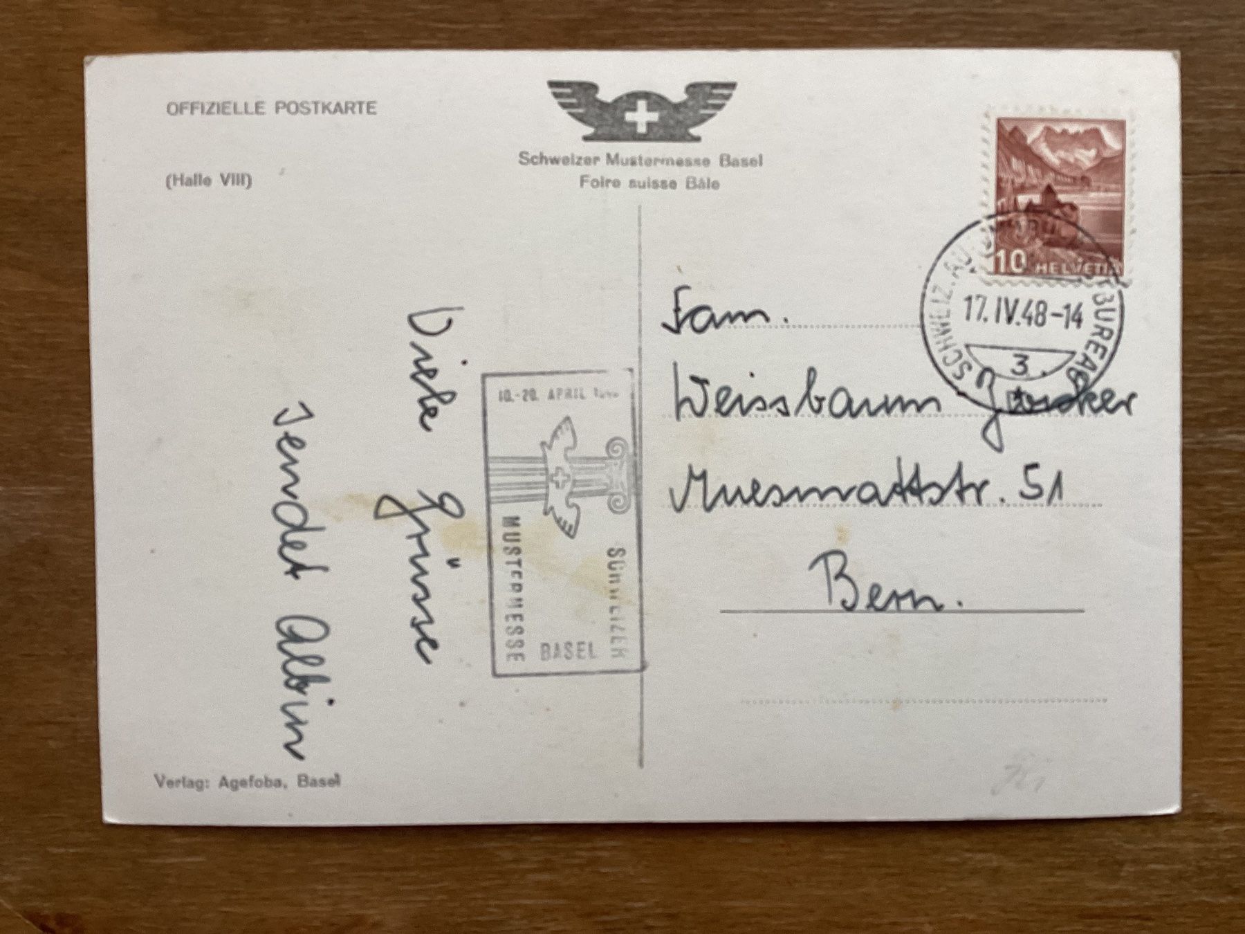 Cartoline postali: AK Mustermesse Basel 1948 – Usato da Zürich venduto da tol_b7c7 1