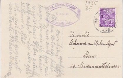 Ansichtskarten: Kienthal (BE) Alp Markofel. 1935 – Gebraucht aus Schlieren von Rapaelli 1