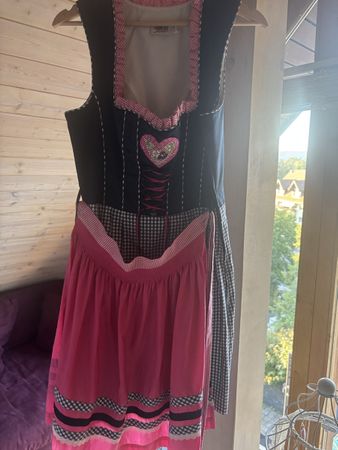 Dirndl Country Line Pink Schwarz kariert Grösse 38