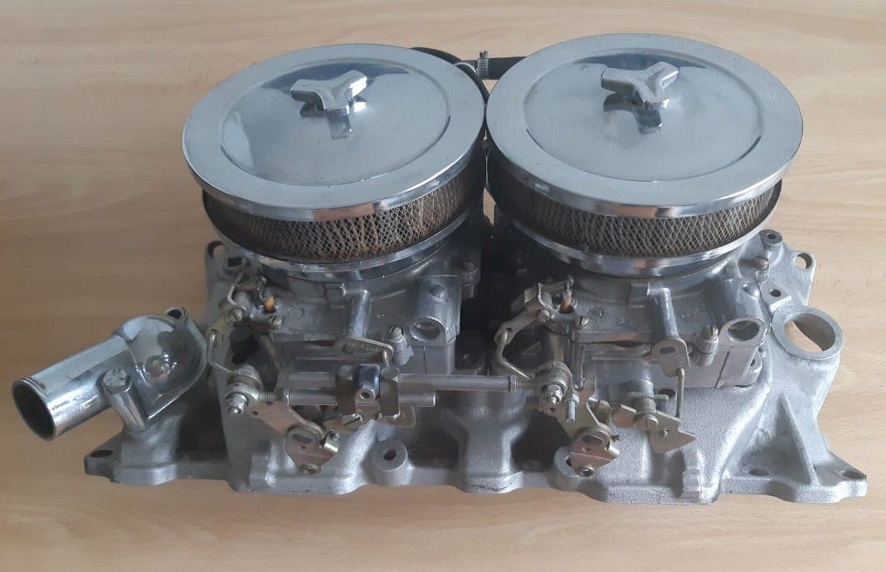 Chevrolet Tutti pezzi di ricambio auto: Ansaugspinne mit 2x 4fach Vergaser  GM – Usato da Niedergösgen venduto da usc_8fsx