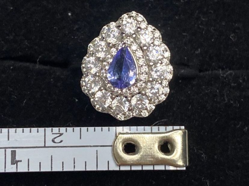 Anelli: Wunderschöner Tansanit Ring mit Diamant Immitaten 925 Silber – Nuovo (secondo la descrizione) da St. Gallen venduto da GIULESGG 6