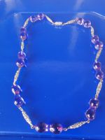 SCH. VINTAGE GLASKETTE M. VIOLETTE GLAS