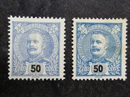 Briefmarken Portugal King Carlos I, 1895/98 ungebraucht
