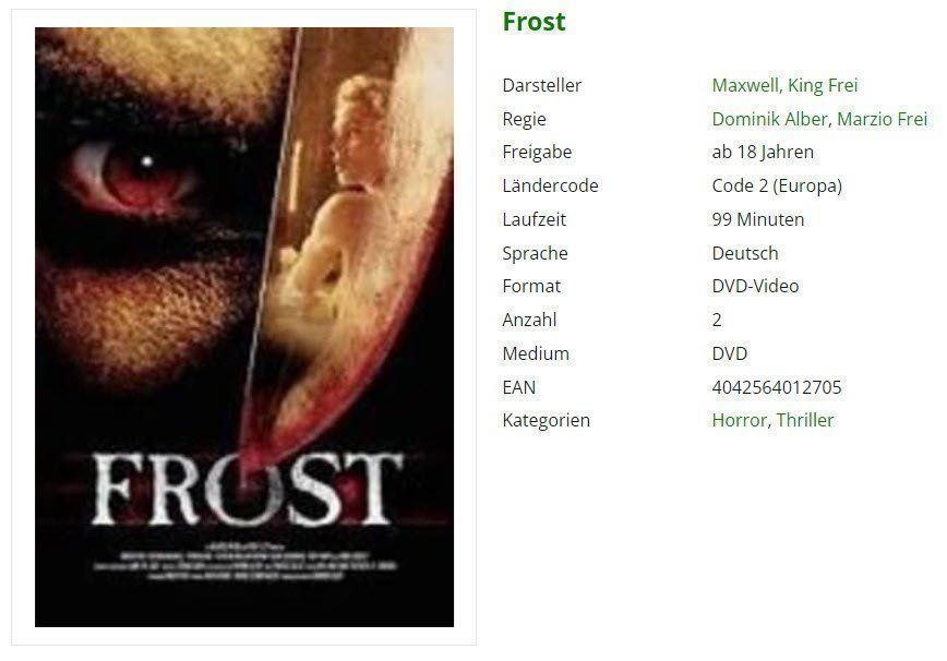 Alle DVDs: Frost - DVD – Gebraucht aus Emmetten von SVollenweider