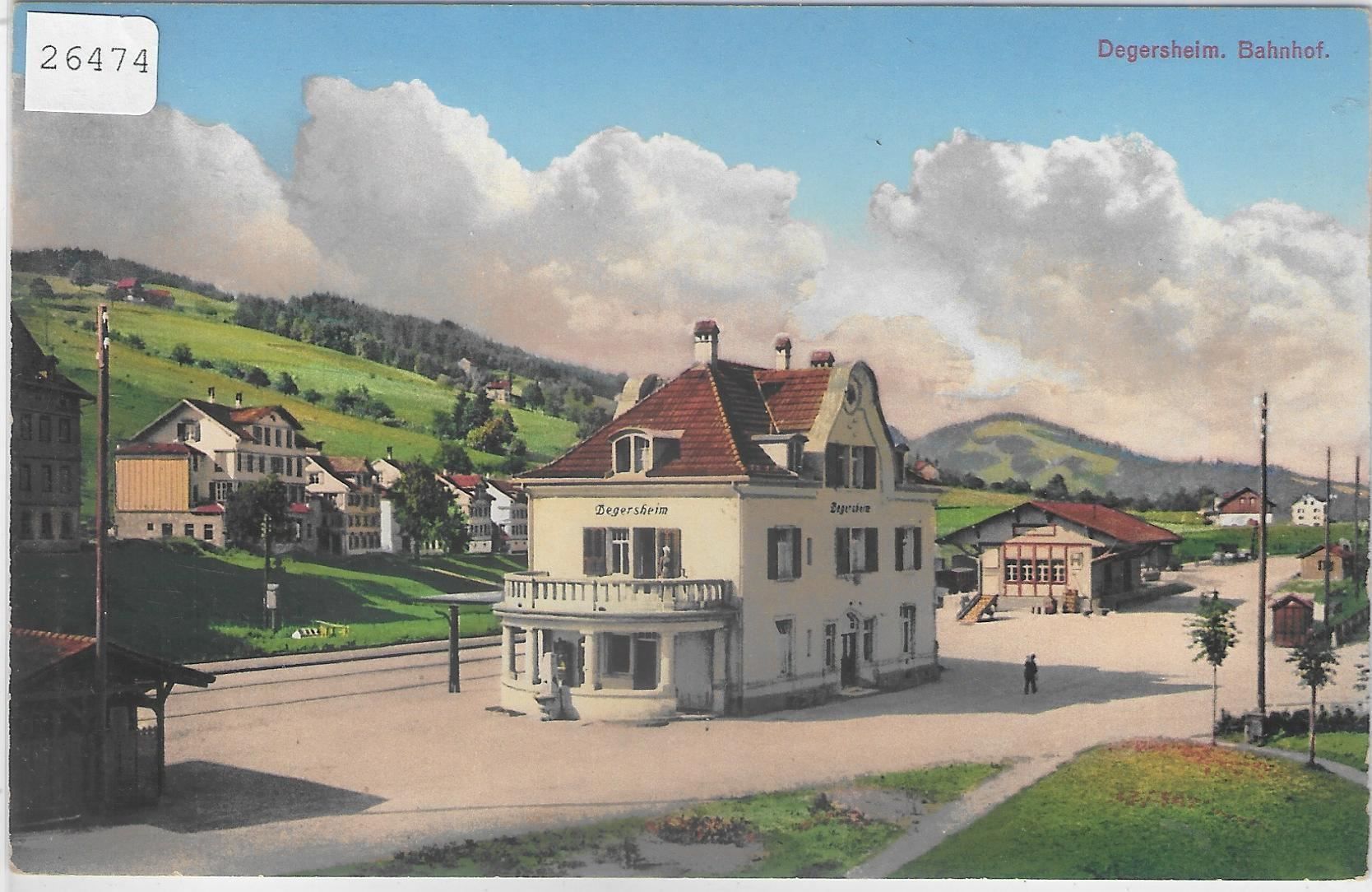 Ansichtskarten: Degersheim - Bahnhof - Litho – Gebraucht aus Ettingen von Kartenplanet