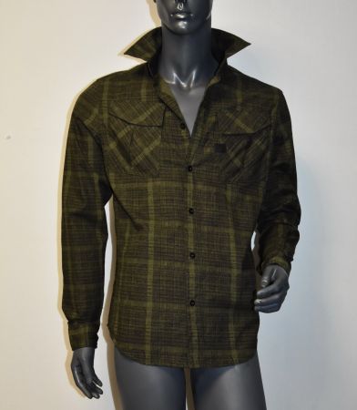 G-Star Herren Hemd/langarm Rackler Jeans Shirts /khaki/Gr.L