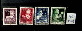 AUTRICHE SÉRIE TIMBRES OBLITÉRÉS 1949. COTE 85 EUROS. /T65