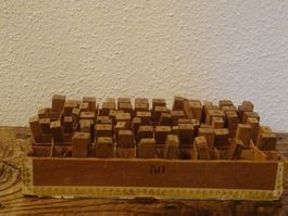Antike Stempel / Buchdruck Schriftsetzer Markierung