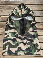 Sturmhaube / Skimaske, Camouflage mit integriertem Netz 