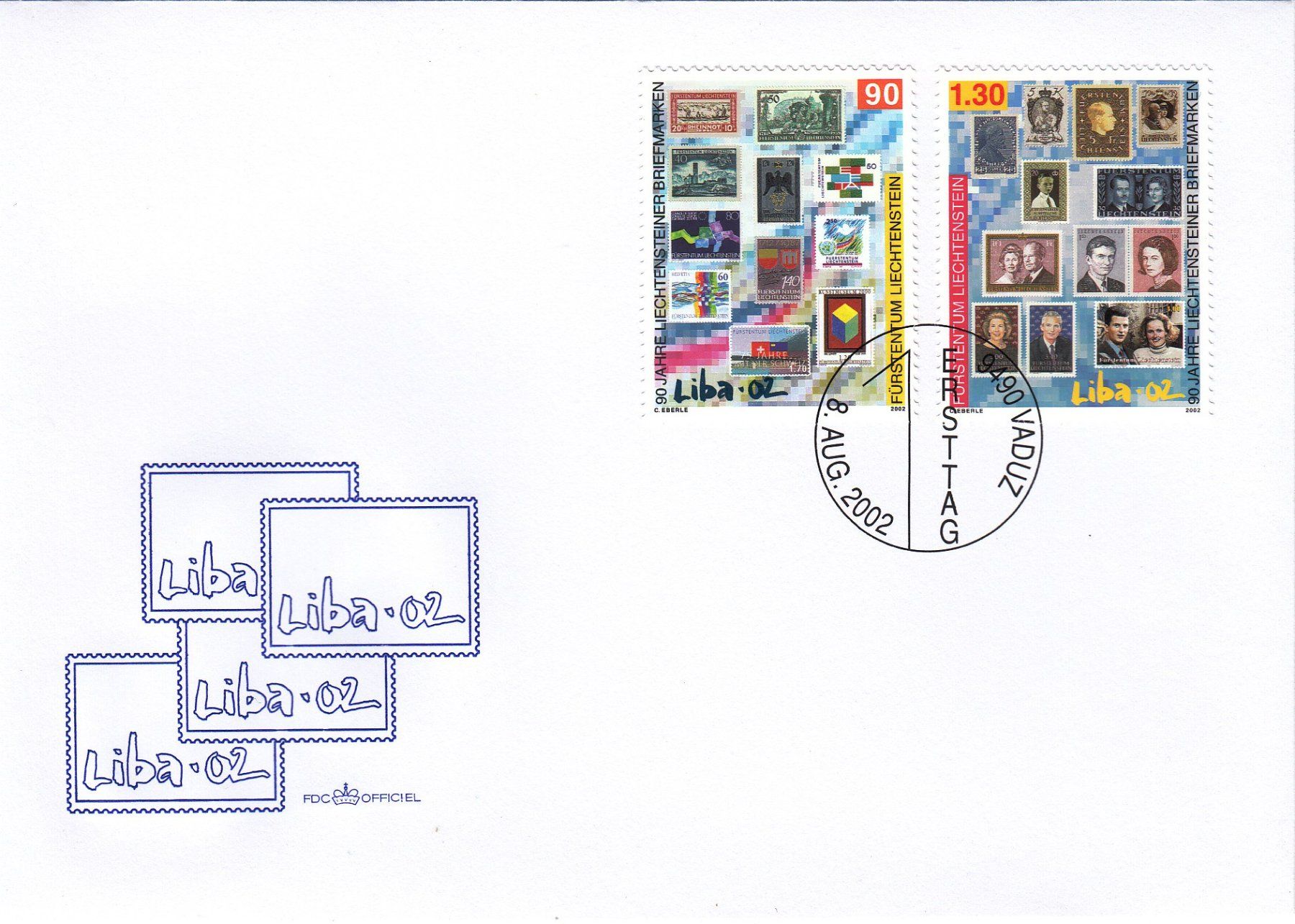 Tutti i francobolli: Fürstentum Liechtenstein Fdc+ Serien 2002 – Usato da Herrliberg venduto da Lfrifda 2