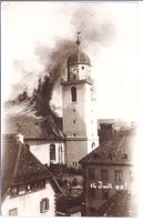 LA CHAUX - de - FONDS, incendie du temple national en1919