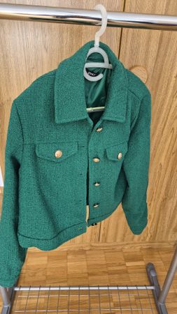 Jacke Only grün strukturierter Stoff mit Knöpfen NEU
