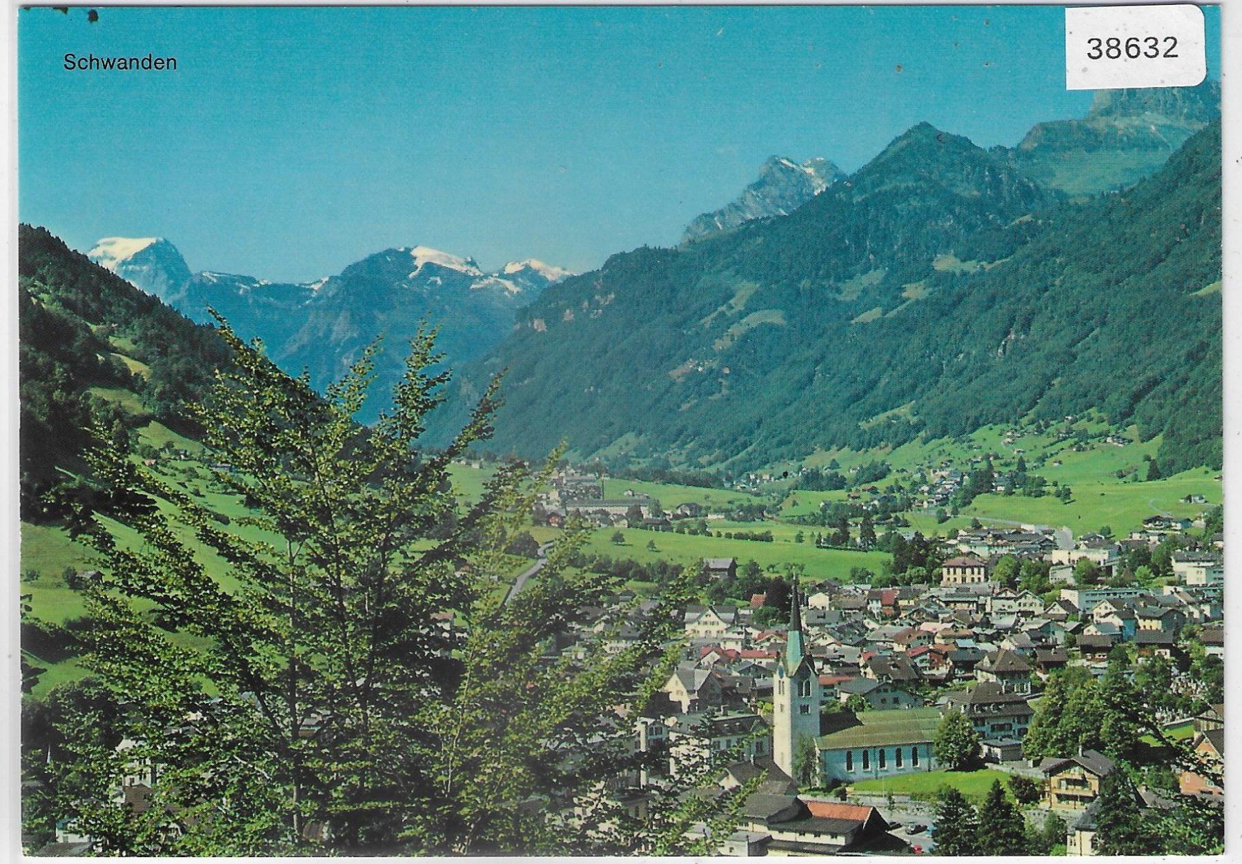 Cartoline postali: Schwanden GL - Generalansicht – Usato da Ettingen venduto da Kartenplanet