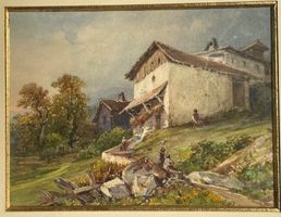 J. Jacottet aquarelle Pyrénées