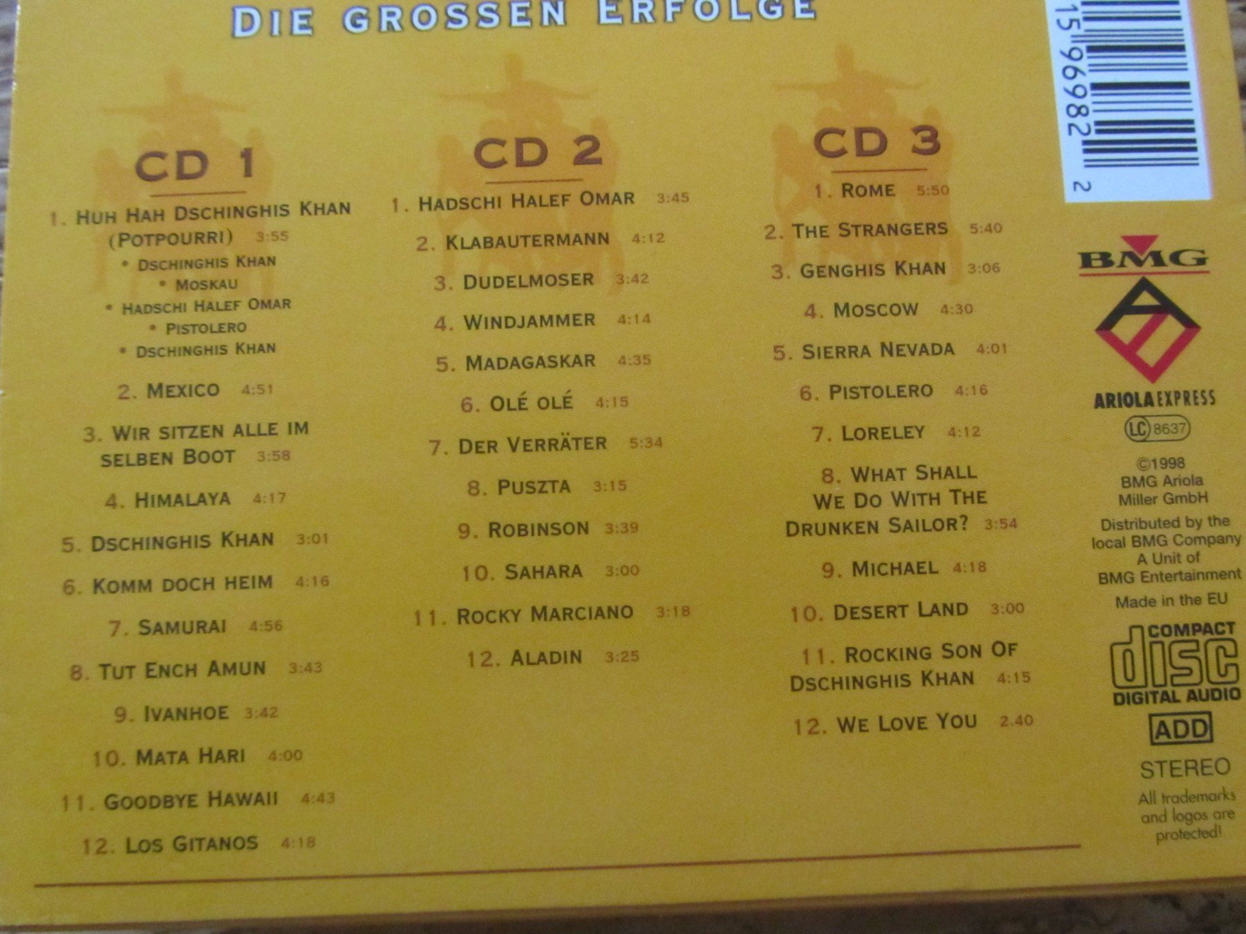 CDs: Dschinghis Khan Die Grossen Erfolge 3CD Set – Gebraucht aus Seengen von mikelele 2