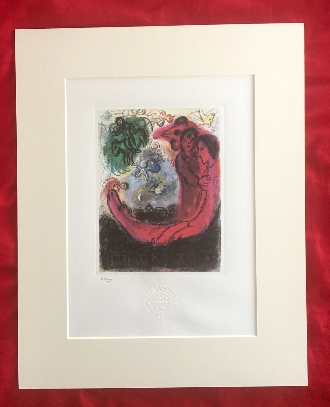 Grafica & Litografie: Marc Chagall "Traumpaar" Zinkätzung – Usato da Nennigkofen venduto da Sommersonnen 4
