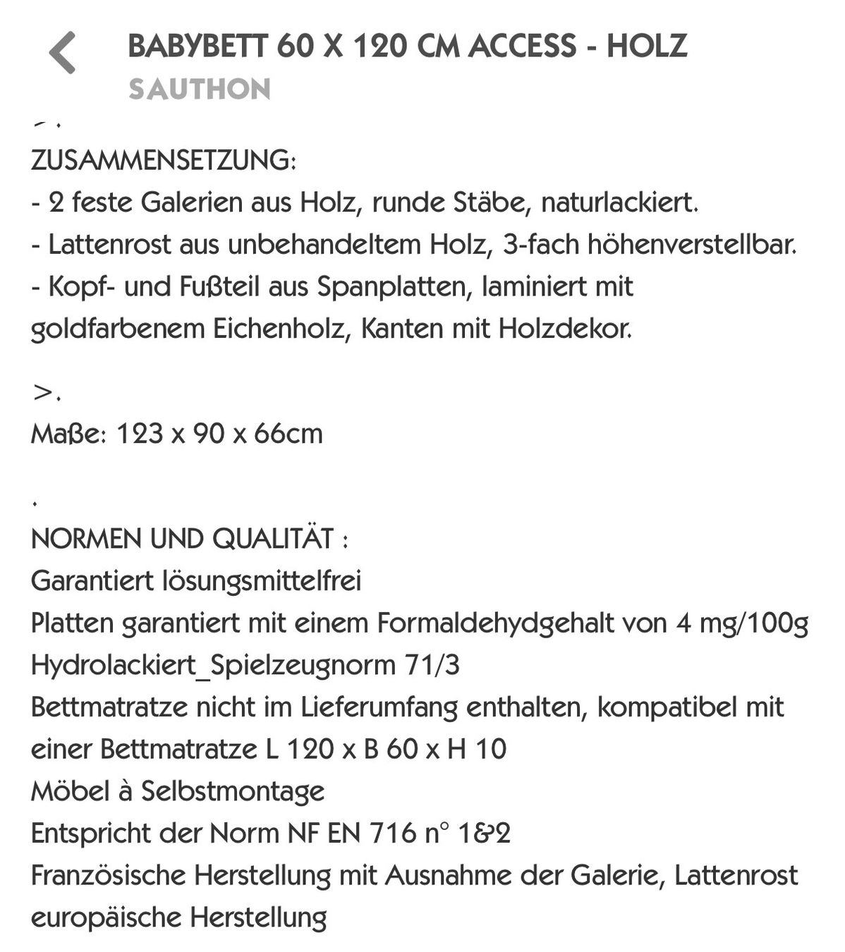 Letti: Babybett – Usato da Hallwil venduto da Miga1989 1