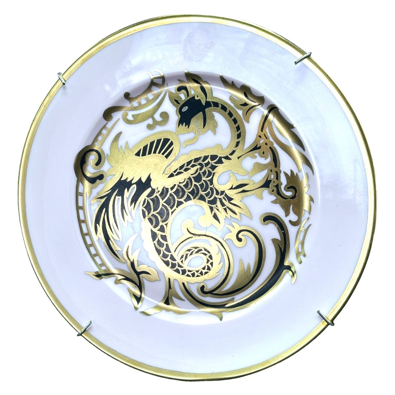 Rosenthal Piatti: Assiette de collection Rosenthal dragon d'or monogramme R.IZ – Usato da Morges venduto da 1tiquaire 4