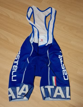 Radhose Castelli Italia Trägerhose Blau Grösse M gebraucht
