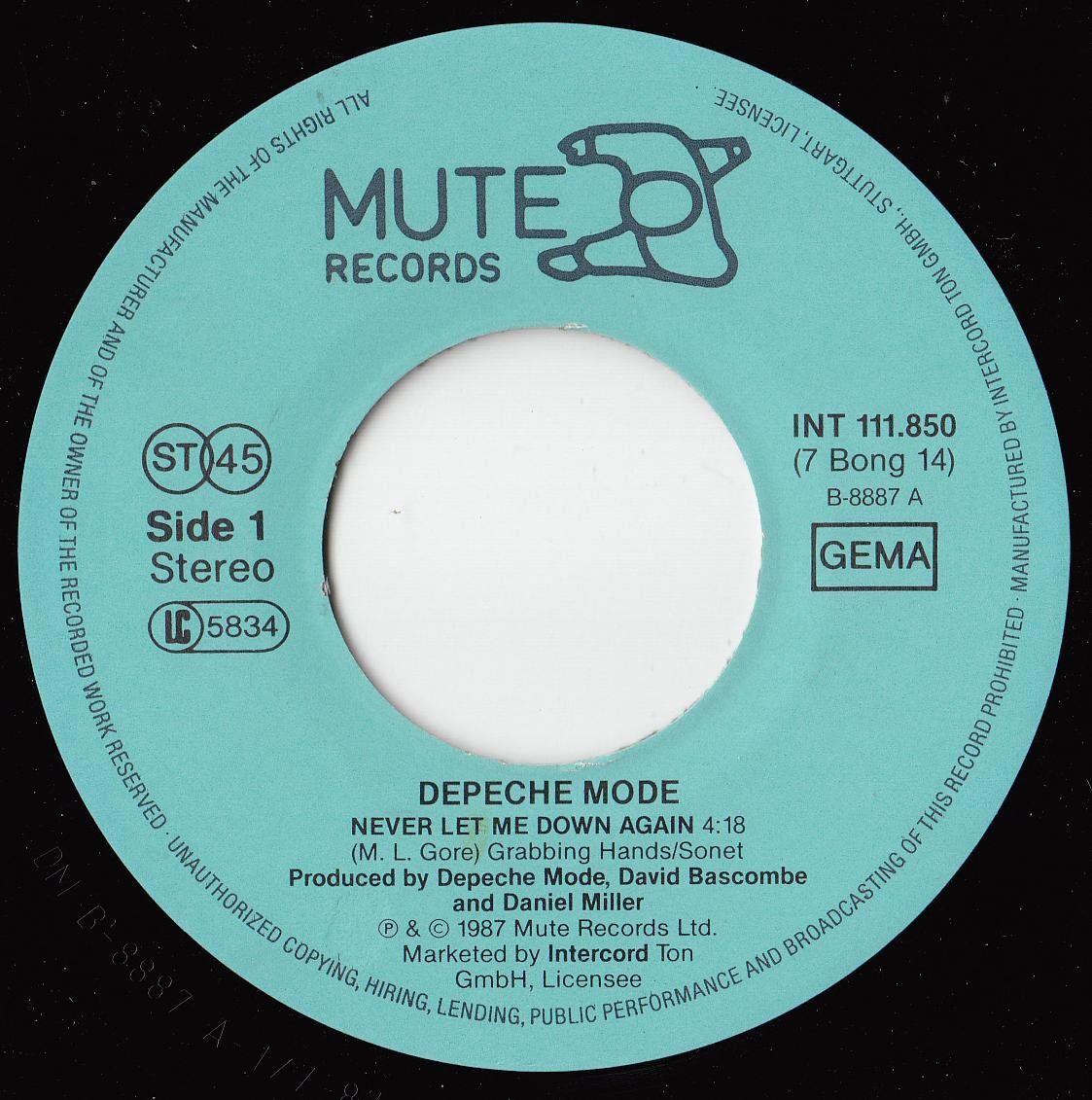 Dischi in vinile: Depeche Mode Vinyl Single von 1987 – Usato da Volketswil venduto da Abcrecords 2