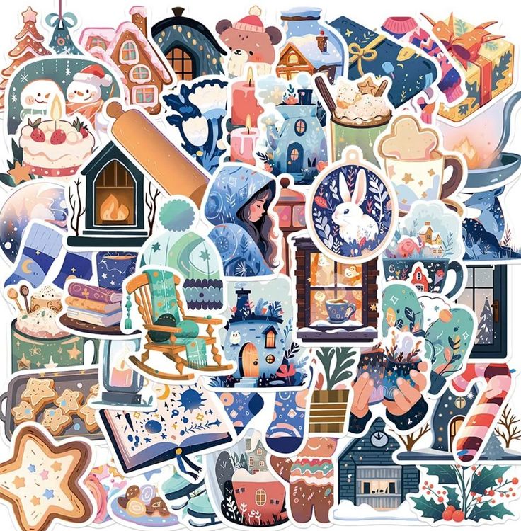 50 Stk. Sticker Aufkleber - Warmer Winter (Neu und originalverpackt) in ...