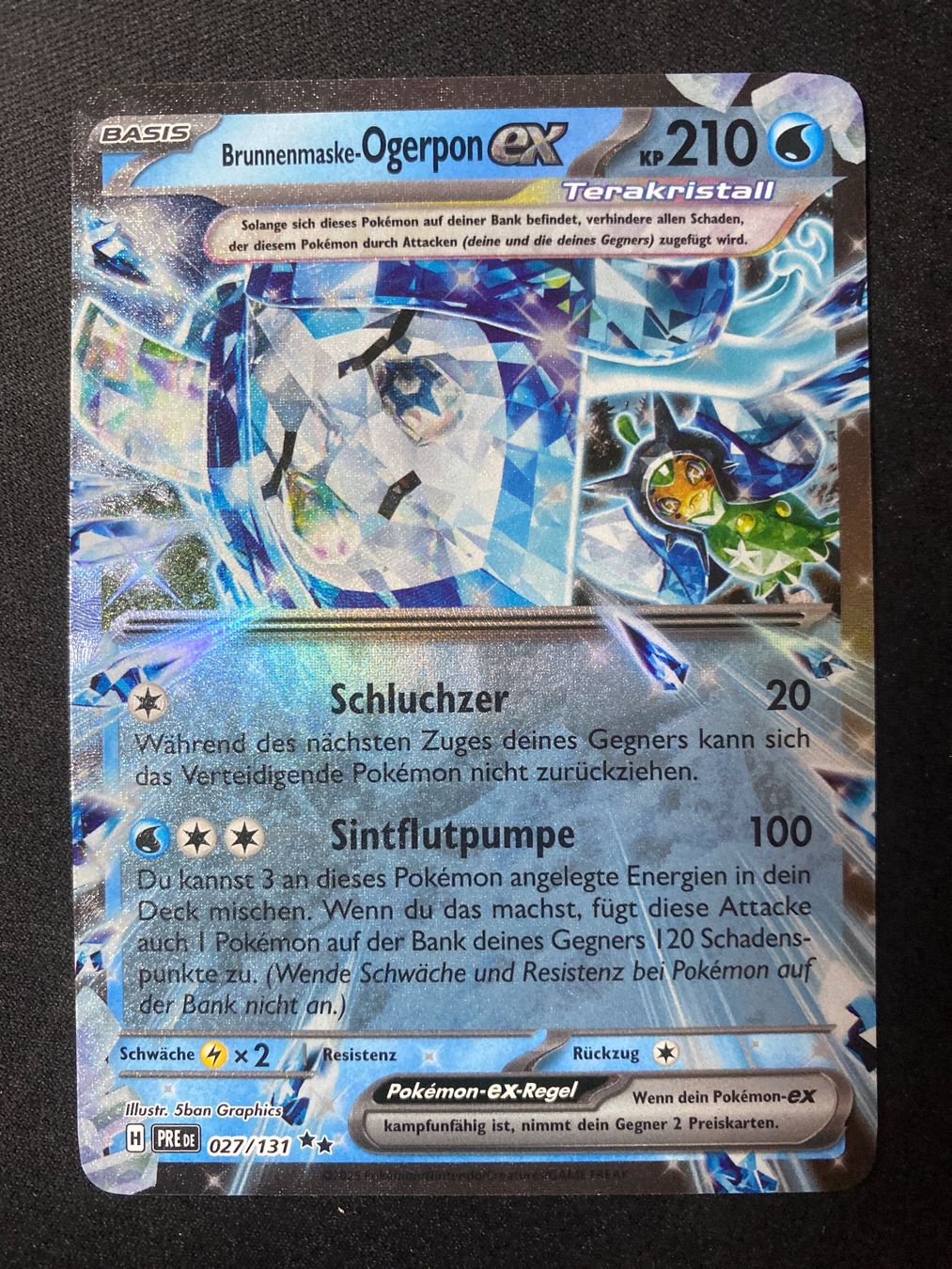 Pokémon Sammelbilder & Trading cards: Brunnenmaske Ogerpon ex 27 - Prismatic Evolutions - DE – Neu (gemäss Beschreibung) aus Hausen AG von Shrade