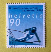 Nr.1068 GESTEMPELT Skirennfahrer 2002  Siehe Original Fotos.