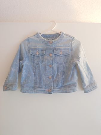 NEU! Kinder Jeansjacke mit Schmetterlingsmuster, Grösse 86