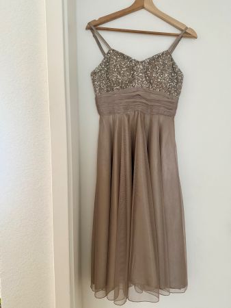 Cocktailkleid Taupe-Rosé
